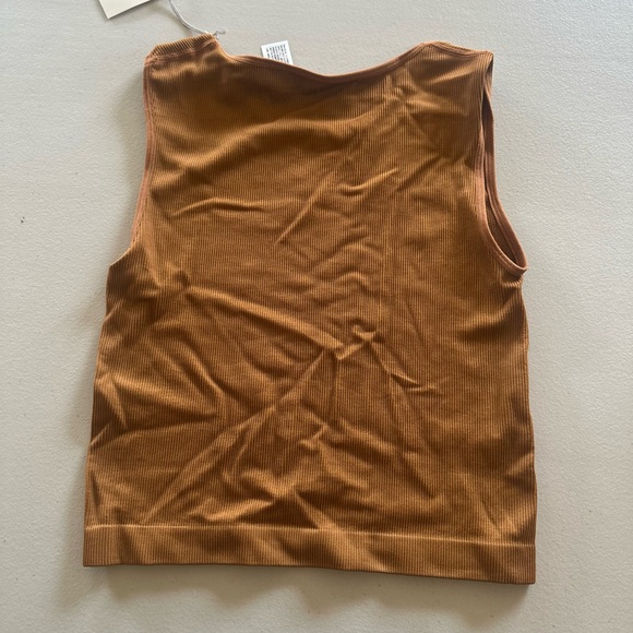a new day Rust Ribbed Tank Top - Picture 3 of 3
